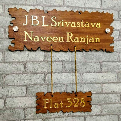 Acrylic Wood Look Nameplate - JB317BGVNYL-2